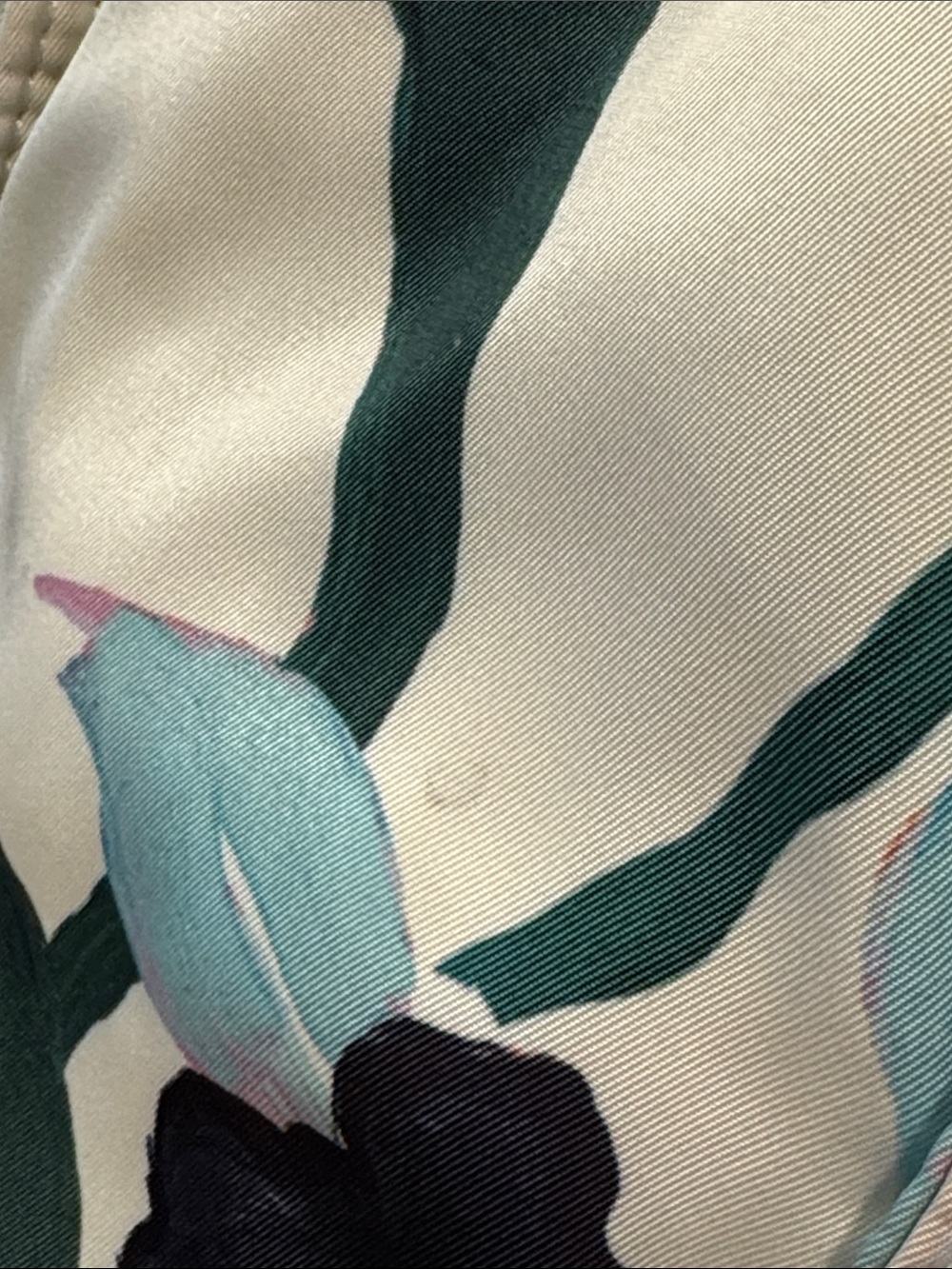 Tory Burch Bag Small Ella Limited Edition Floral Tote with Green Leather Trim - Picture 11 of 17